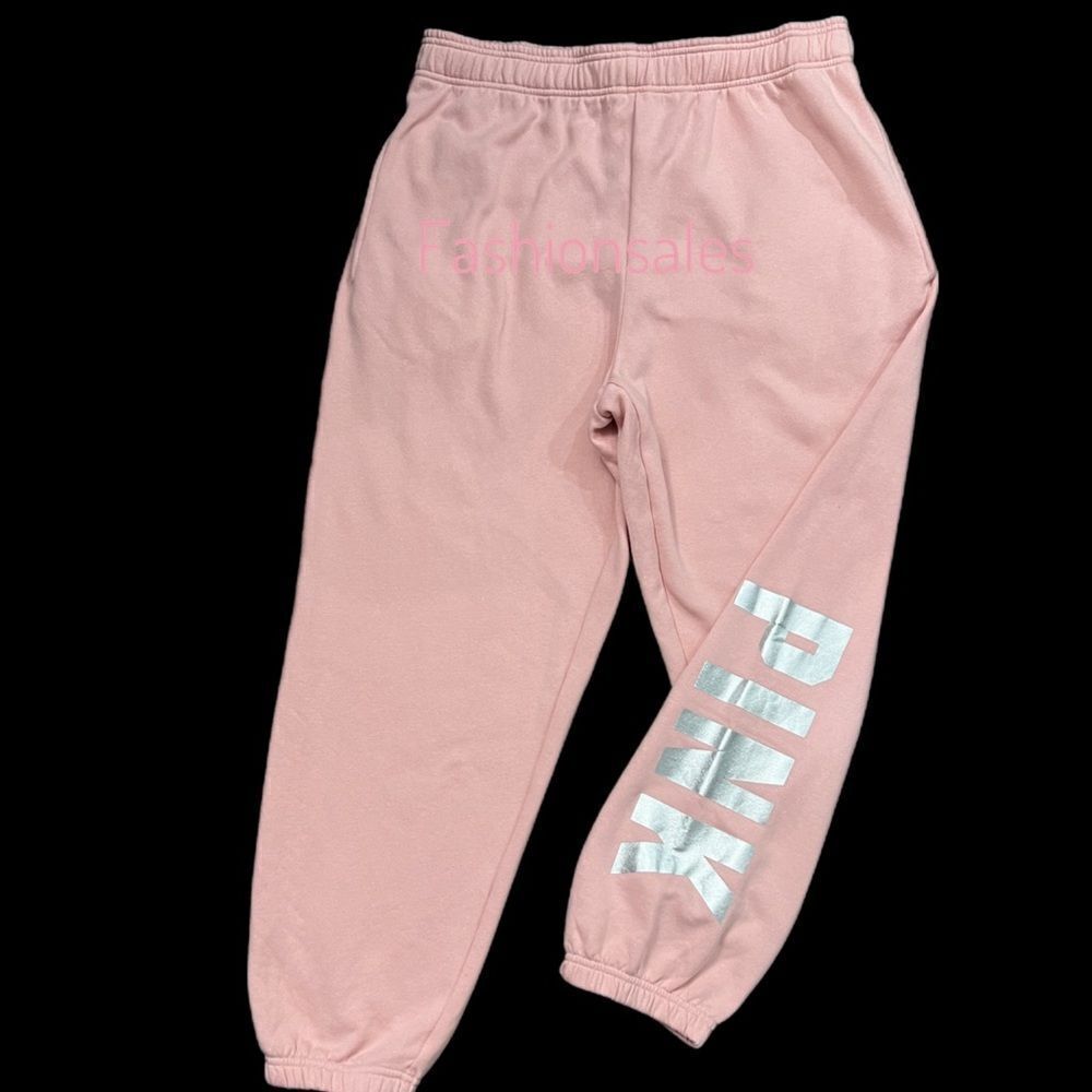Victoria’s Secret Pink Everyday Lounge Campus fleece Pants Pink Logo